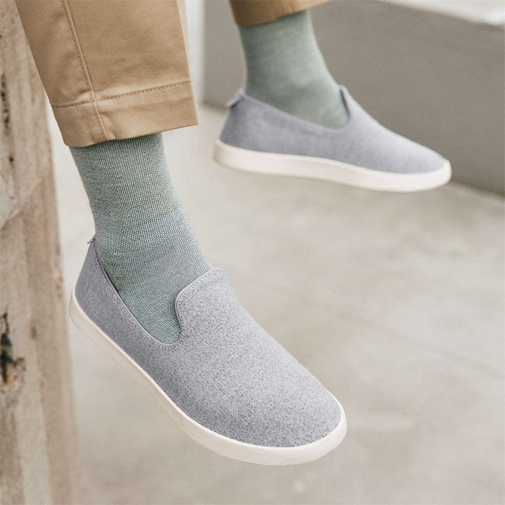 Allbirds Men\'s Slip-Ons Dark Grey - Wool Loungers - 73526HEGW